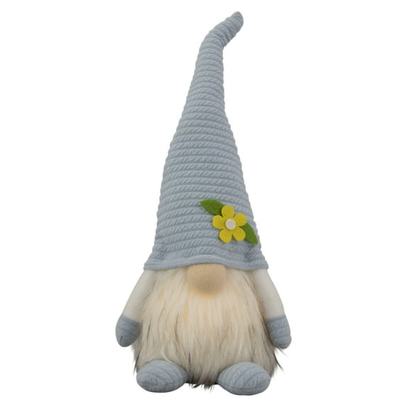 Northlight Lighted Spring Gnome with Flower Hat - 12.25"