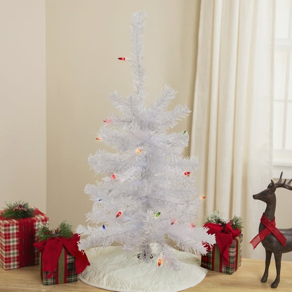 Northlight Lighted Woodbury Pine Slim Artificial Christmas Tree