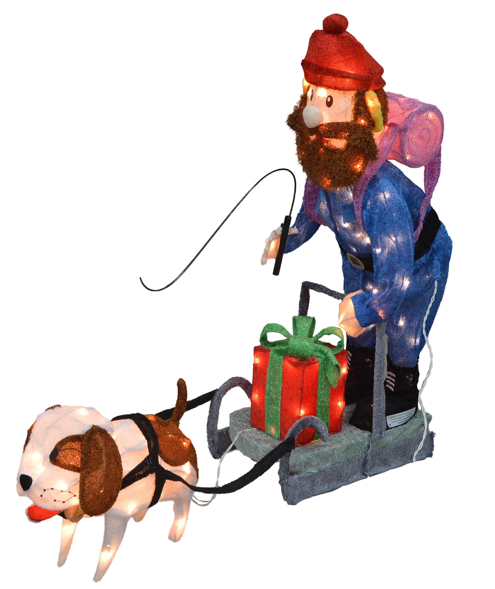 Northlight Lighted Yukon Cornelius on Dog Sled Outdoor Christmas