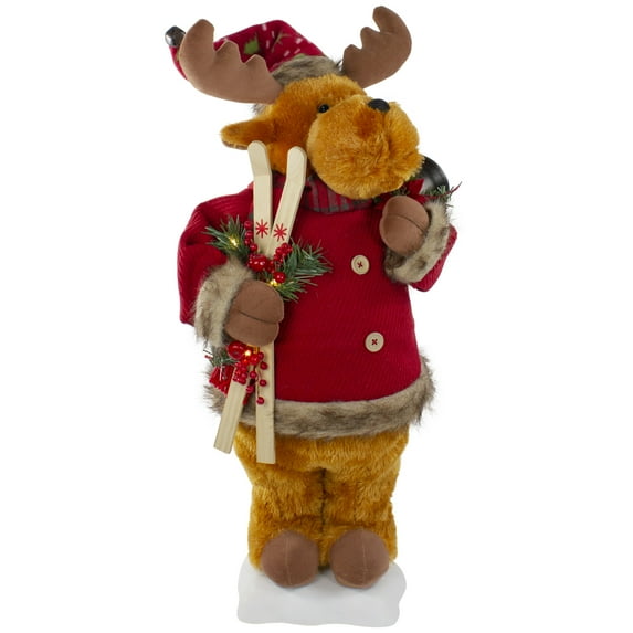 Northlight Lighted and Animated Musical Moose Christmas Figure - 24"