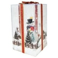thumbnail image 1 of Northlight Lighted and Musical Snowman Family Snowing Gift Box Christmas Decoration - 12", 1 of 7