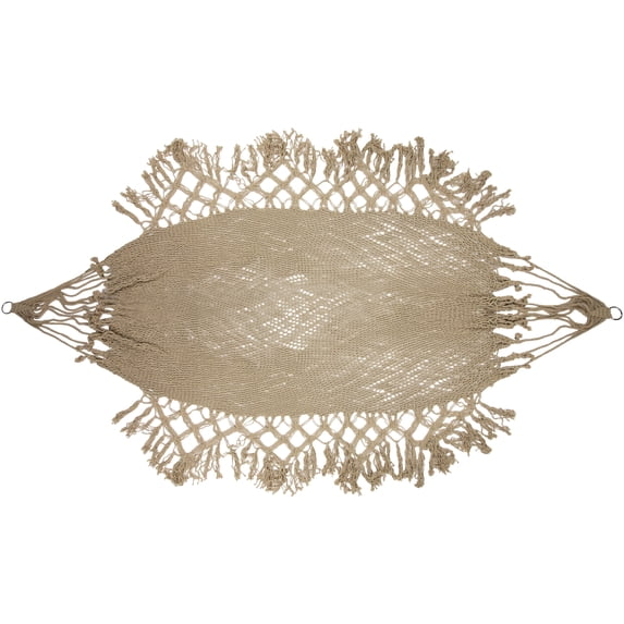 Northlight Macrame Hammock with Patterned Tassels - 78" x 31" - Brown