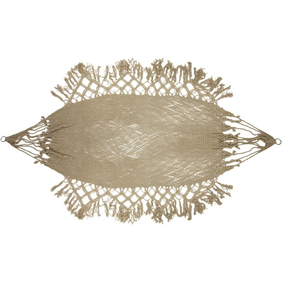 Northlight Macrame Hammock with Patterned Tassels - 78" x 31" - Brown