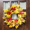 thumbnail image 1 of Northlight Maple Leaf Artificial Fall Harvest Wreath - 22", 1 of 10