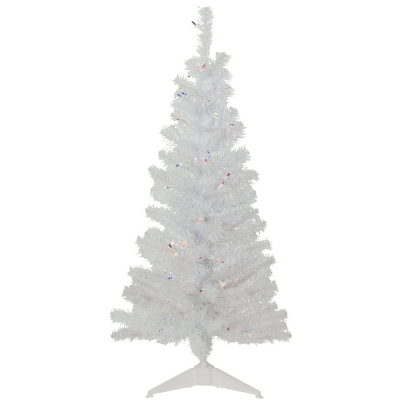 Northlight Pre-Lit Medium Rockport White Pine Artificial Christmas Tree - 4' - Multi Lights