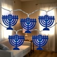 thumbnail image 1 of Northlight Menorah Hanukkah Light Set - Clear LED - 5' Clear Wire - 10ct, 1 of 7