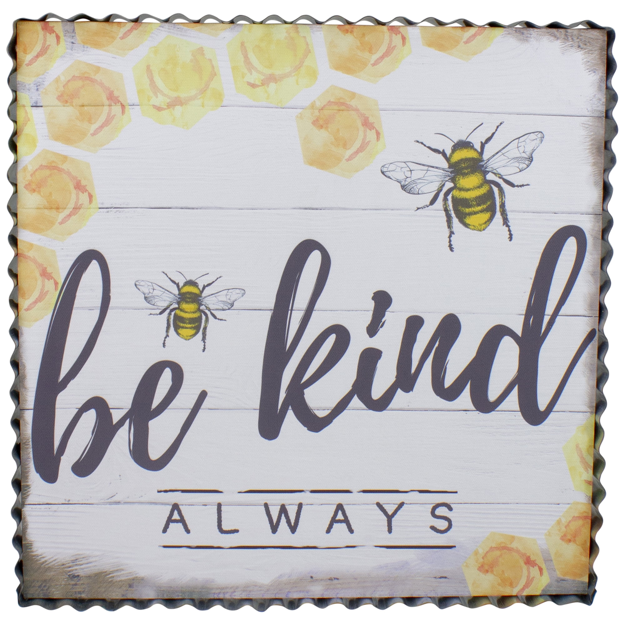 12" Square Metal Framed Be Kind Always Canvas Art