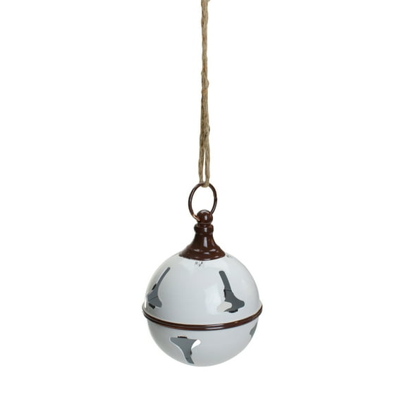 Northlight Metal Jingle Bell Hanging Christmas Decoration - 7" - White