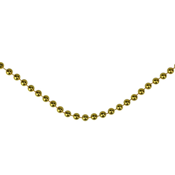 Northlight Metallic Beaded Commercial Christmas Garland - 66' x .15" - Gold - Unlit