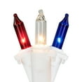 Northlight Mini Christmas Light Set Red, White and Blue 10' White