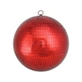 thumbnail image 1 of Northlight Mirrored Disco Ball Christmas Ornament - 12" (300mm) - Red, 1 of 1