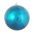 thumbnail image 1 of Mirrored Disco Ball Christmas Ornament - 8" (200mm) - Peacock Blue, 1 of 2