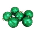 thumbnail image 1 of Northlight Mirrored Disco Ball Christmas Ornaments - 3.25" (80mm) - Green - 6ct, 1 of 1