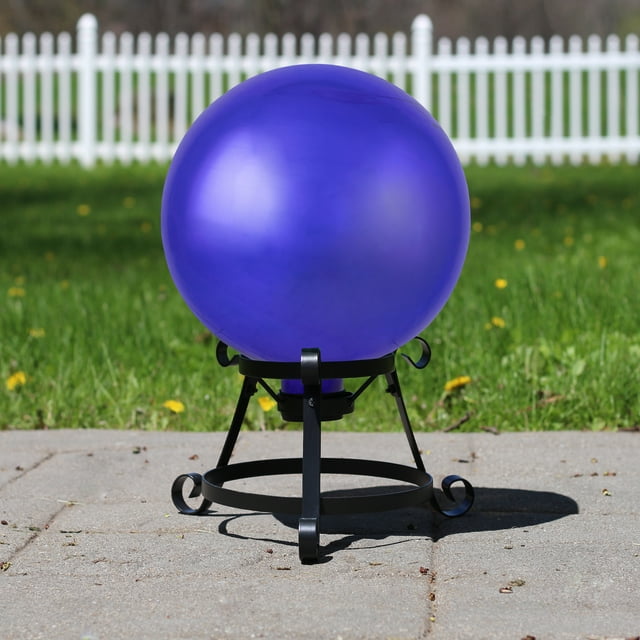 Northlight Mirrored Glass Outdoor Garden Gazing Ball 10" Blue