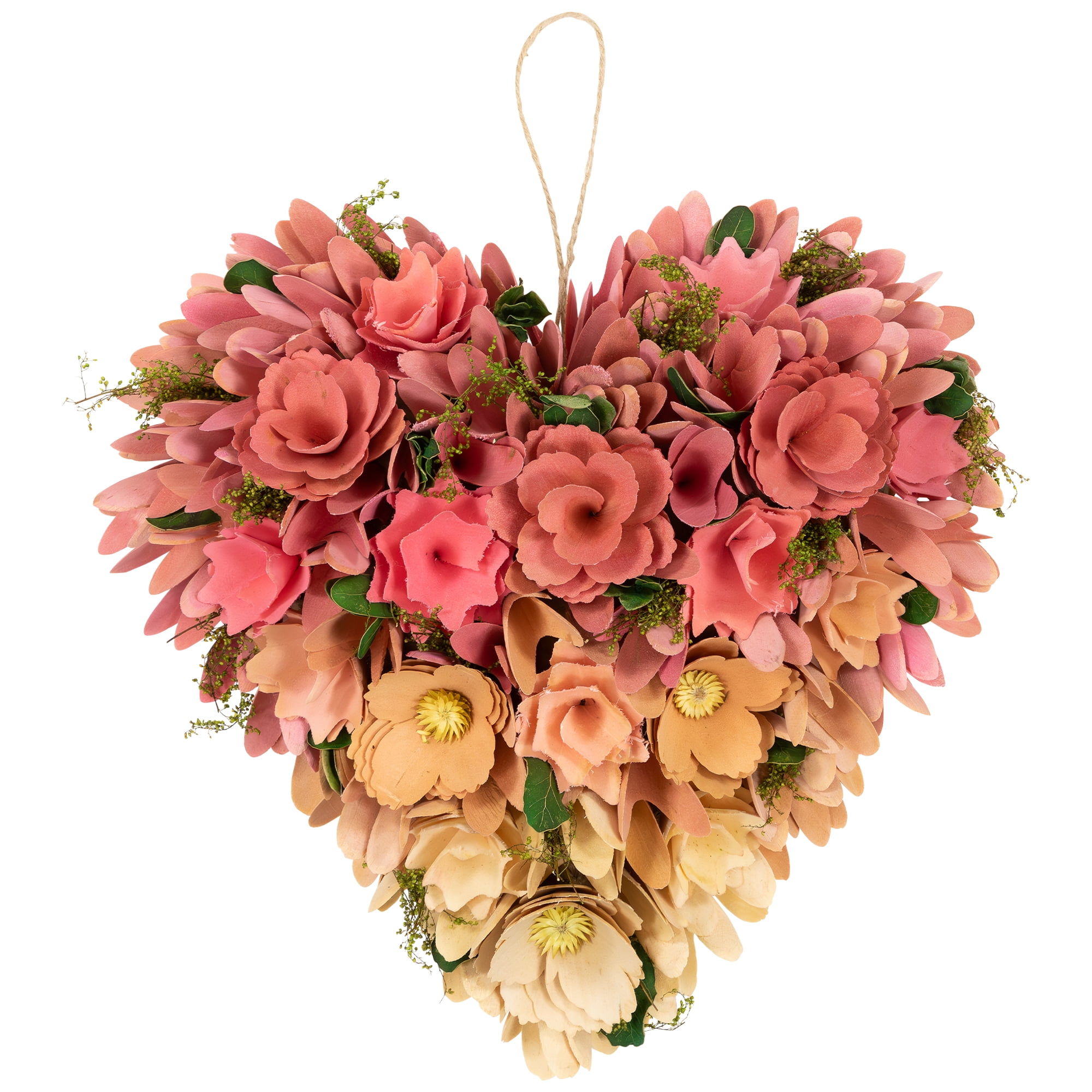 Northlight Mixed Floral and Foliage Artificial Valentine's Day Heart ...