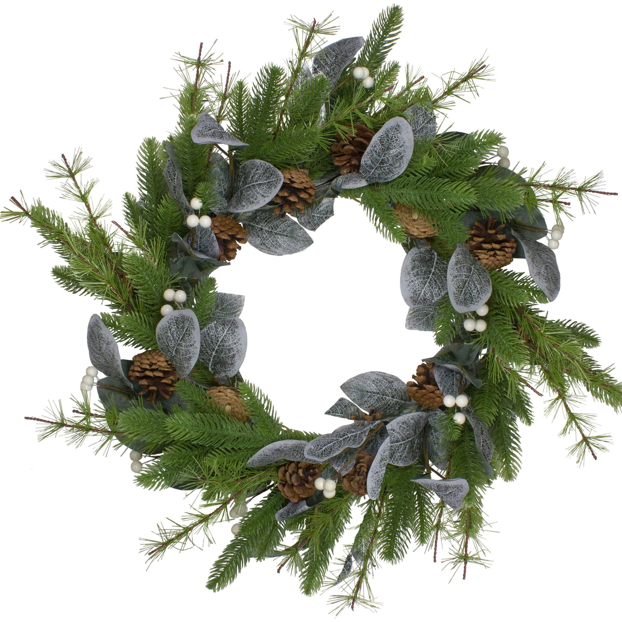 24-Inch Unlit Mixed Pine and Pine Cone Christmas Wreath