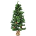thumbnail image 1 of Northlight Mixed Pine and Pine Cones Artificial Christmas Tree in Jute Base - 39", 1 of 4