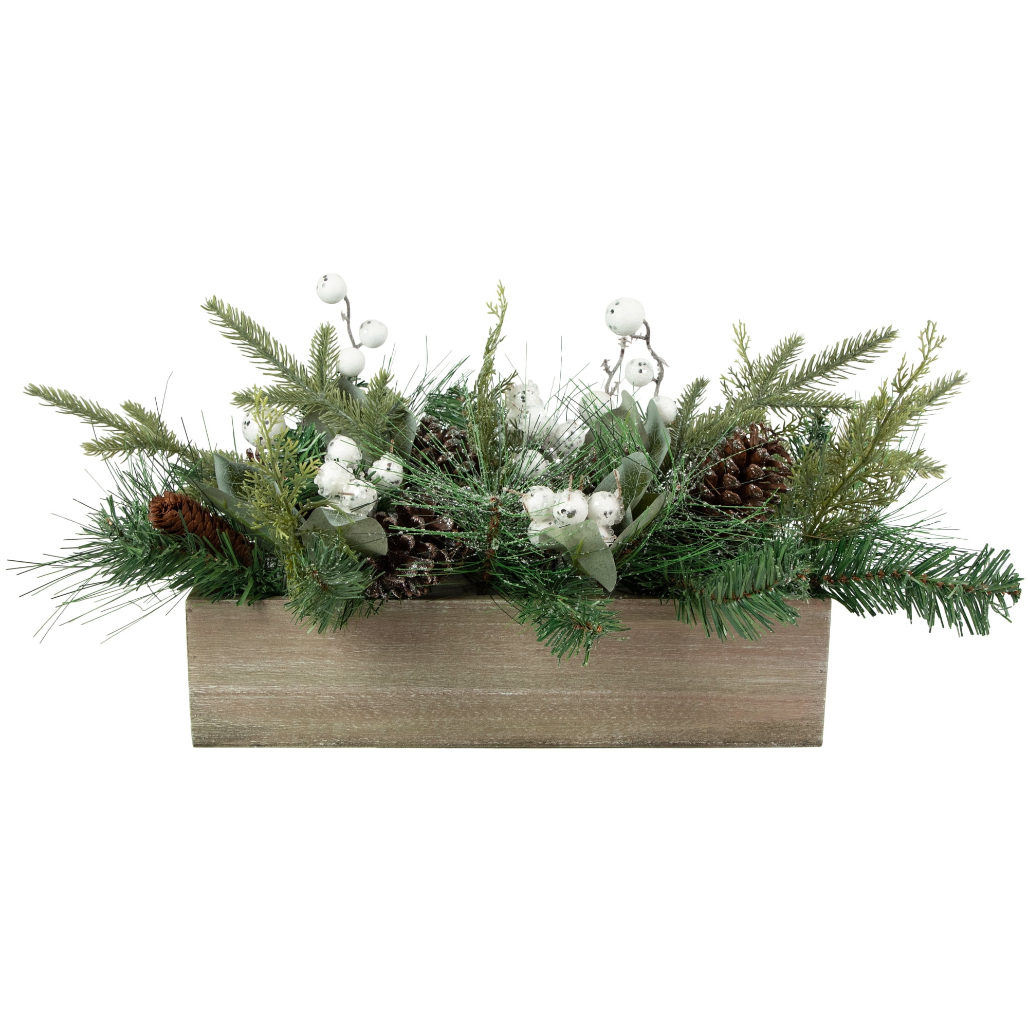 Northlight Mixed Pine with Pine Cones and Berries Christmas Floral Arrangement - 20"