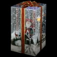thumbnail image 1 of Northlight Musical Santa Lighted Snowing Gift Box Glittered Christmas Decoration - 12", 1 of 7