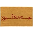 thumbnail image 1 of Northlight Natural Coir "Love" Arrow Outdoor Doormat 18" x 30", 1 of 5