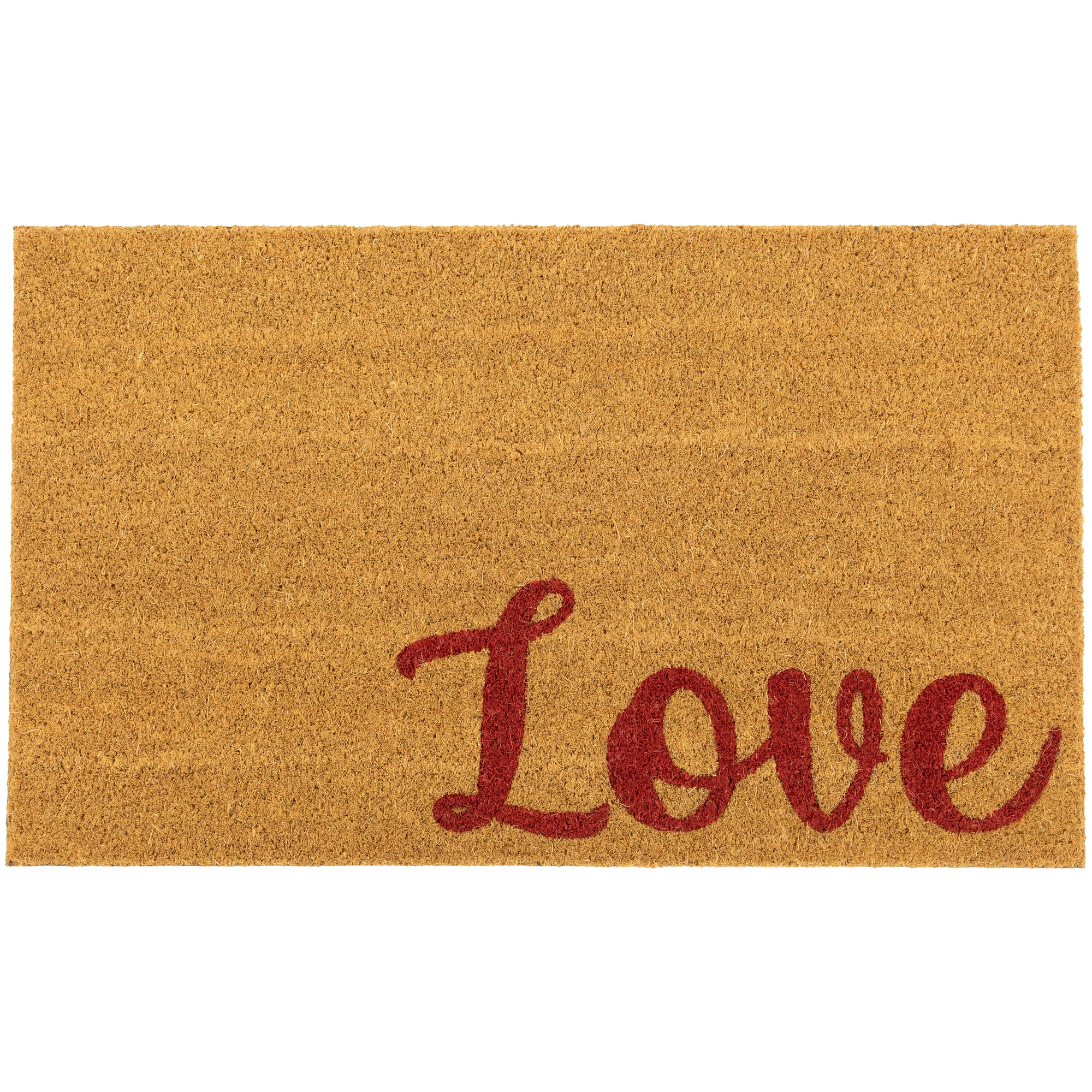 Northlight Natural Coir "Love" Outdoor Doormat 18" x 30"
