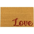thumbnail image 1 of Northlight Natural Coir "Love" Outdoor Doormat 18" x 30", 1 of 5