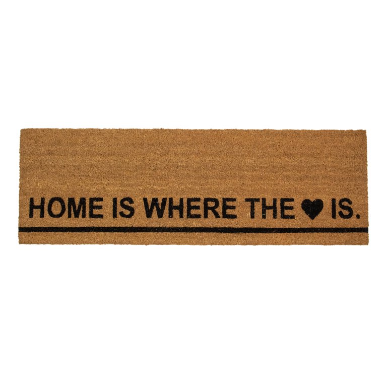 Northlight Natural Coir Rectangular Home Sweet Home Doormat 16 x 48