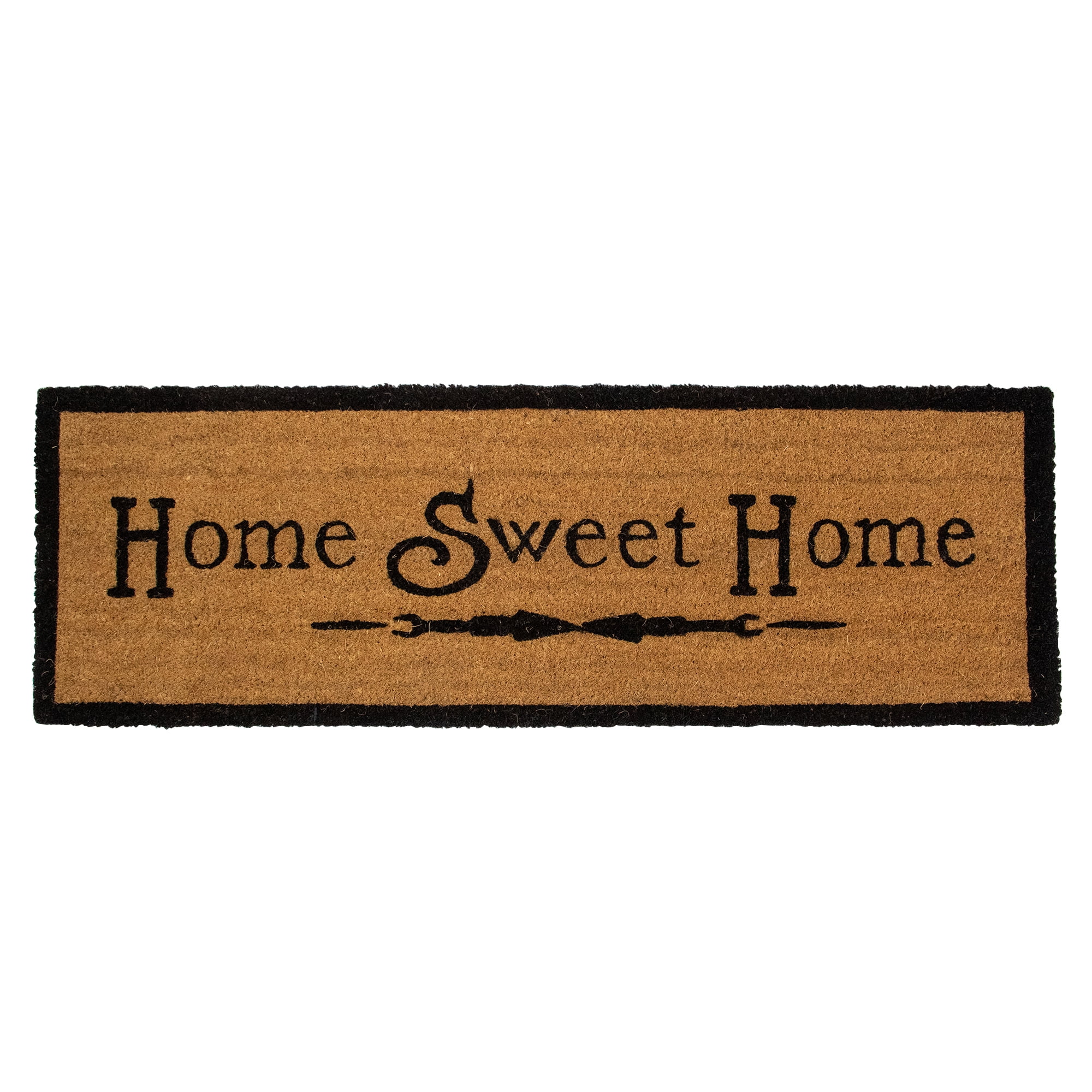 Natural Coir Rectangular Home Sweet Home Outdoor Doormat 16" x 48"