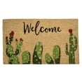 thumbnail image 1 of Northlight Natural Coir Tropical Cactus Rectangular "Welcome" Doormat 18" x 30", 1 of 5
