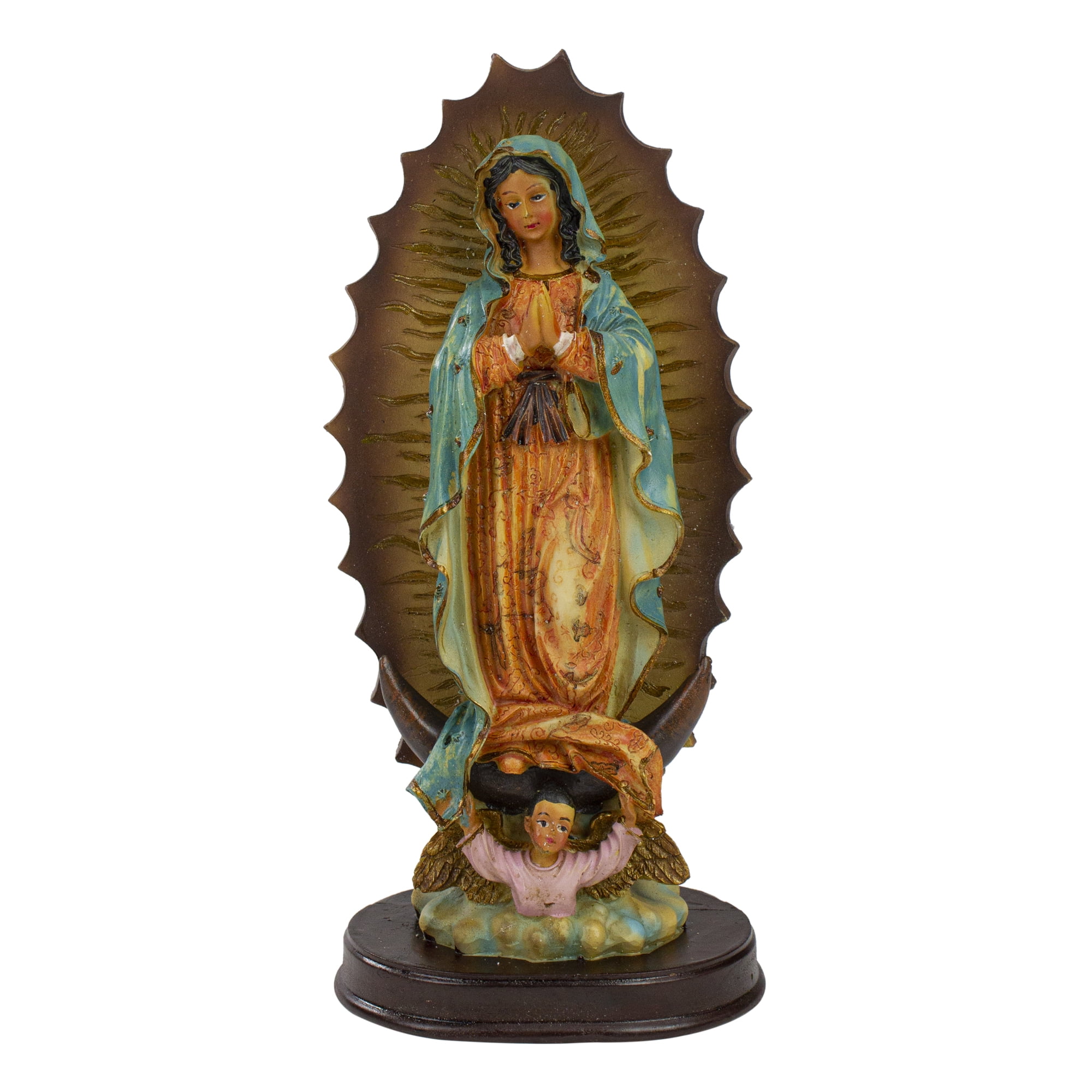 Northlight Our Lady of Guadalupe with Angel Figurine - 9.25"