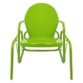 thumbnail image 1 of Northlight Outdoor Retro Metal Tulip Glider Patio Chair, Lime Green, 1 of 5