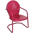 thumbnail image 1 of Northlight 34-Inch Retro Tulip Steel Outdoor Steel Armchair, Pink, 1 of 5