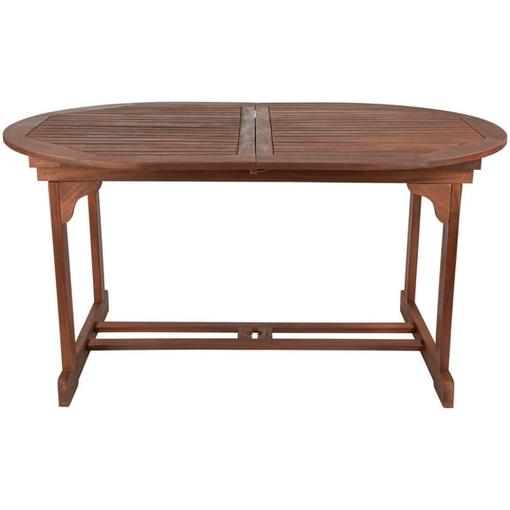 Northlight Oval Outdoor Expanding Acacia Wood Folding Patio Dining Table