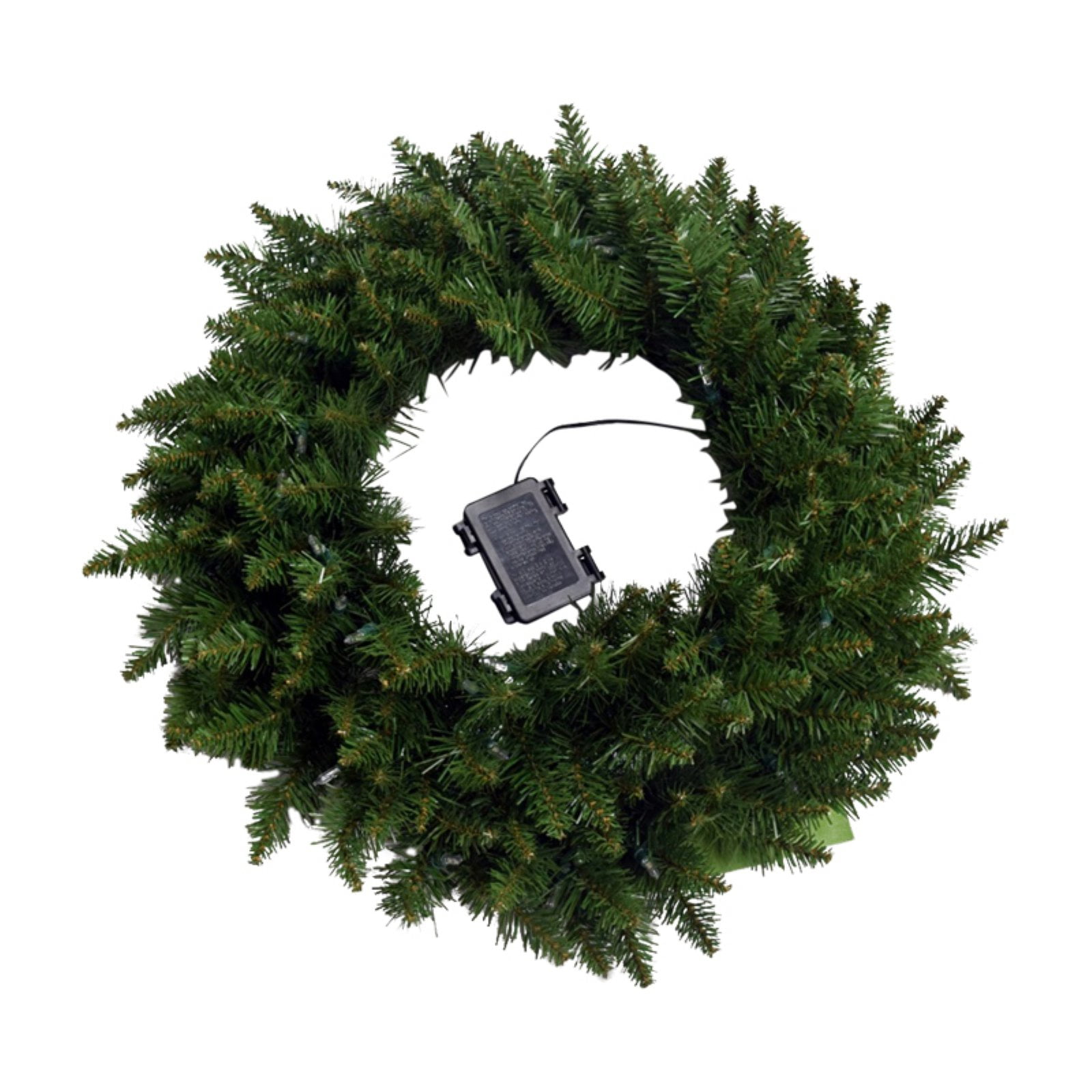 Pine Artificial Christmas Wreath with Warm White LED Lights, 24"
