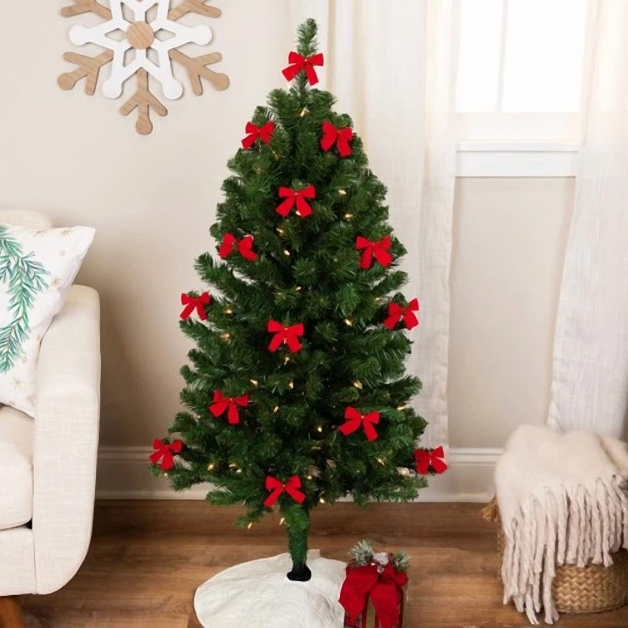 Northlight Pack Of 14 Red Mini Velveteen Christmas Bow Decorations 2.5