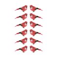 thumbnail image 1 of Pack of 12 Red and Pink Smoke Spotted Bird Christmas Ornaments 3.25", 1 of 2