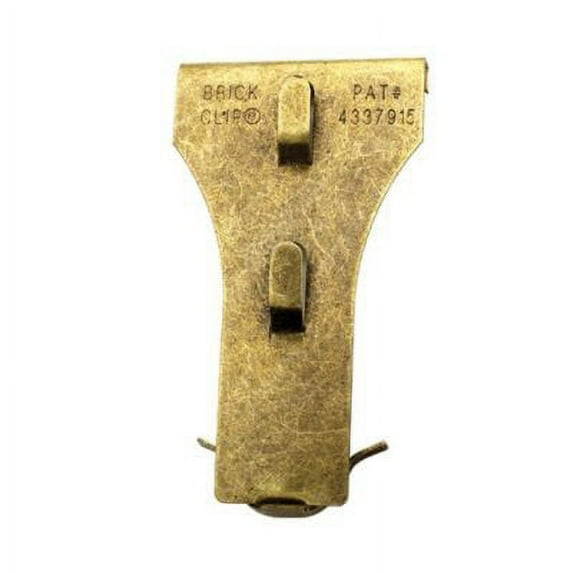 Northlight Pack of 2 Brass Clip Christmas Decoration Hangers for Brick - Supports Up to 25 LBS