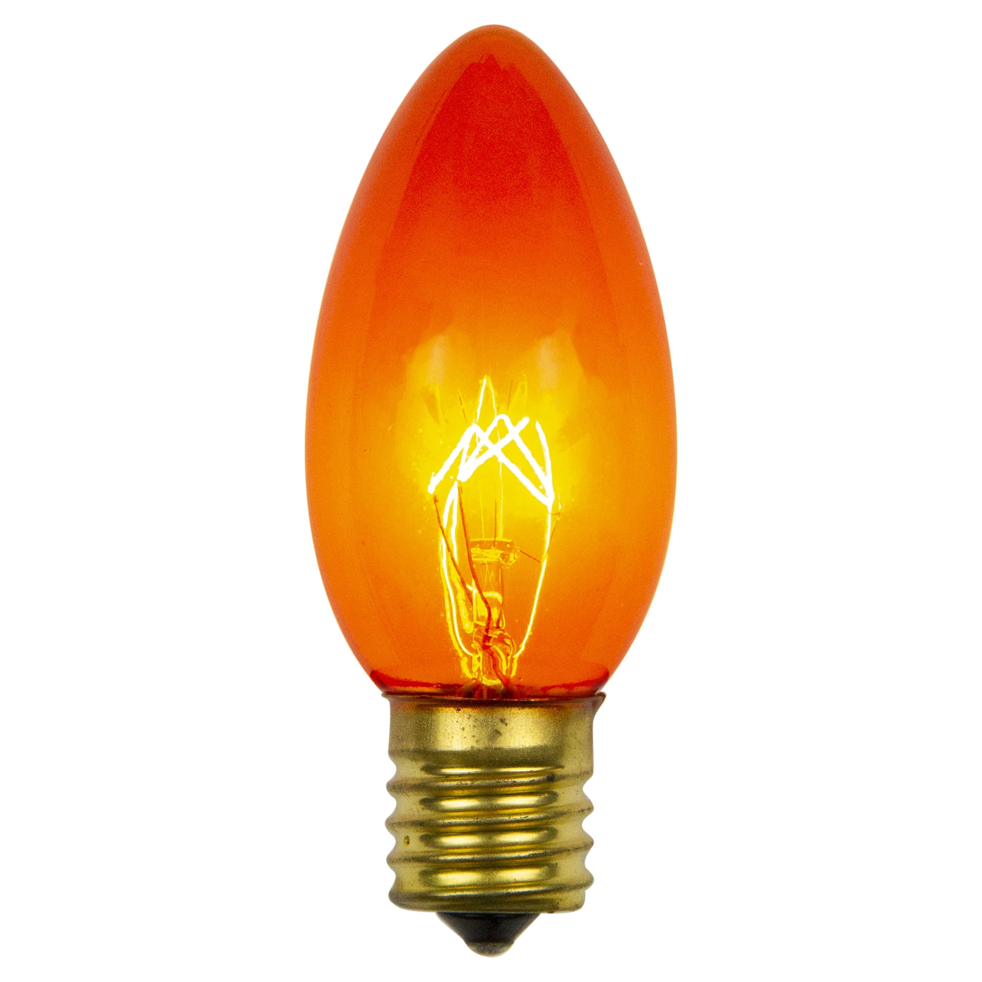 Northlight Pack of 25 Incandescent C9 Orange Christmas Replacement