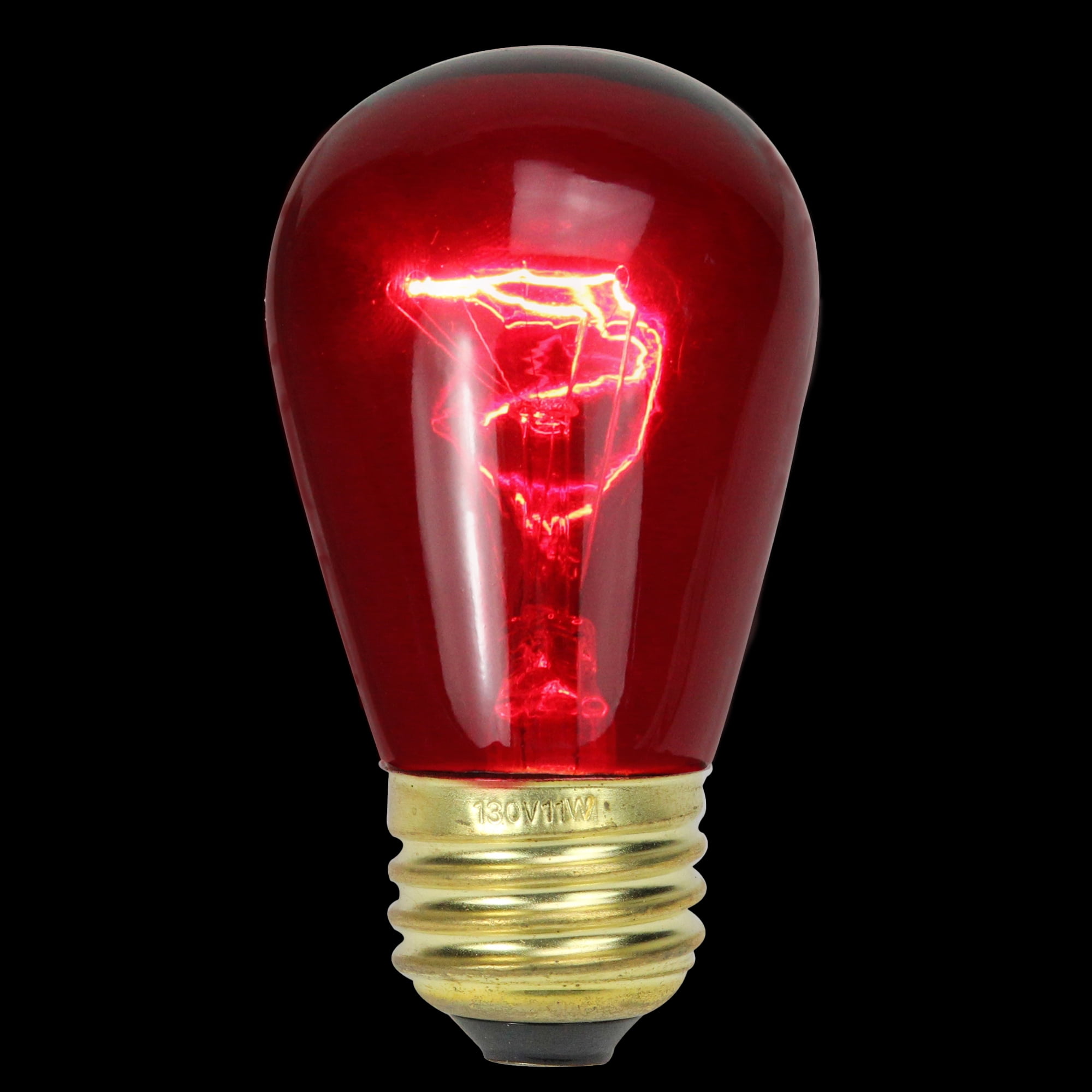 Pack of 25 Incandescent S14 Red Christmas Replacement Bulbs