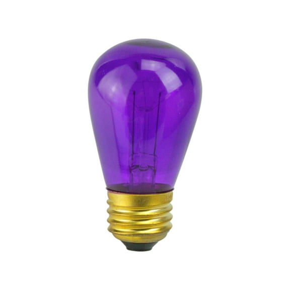 Northlight Pack of 25 Transparent Purple S14 Christmas Replacement Bulbs