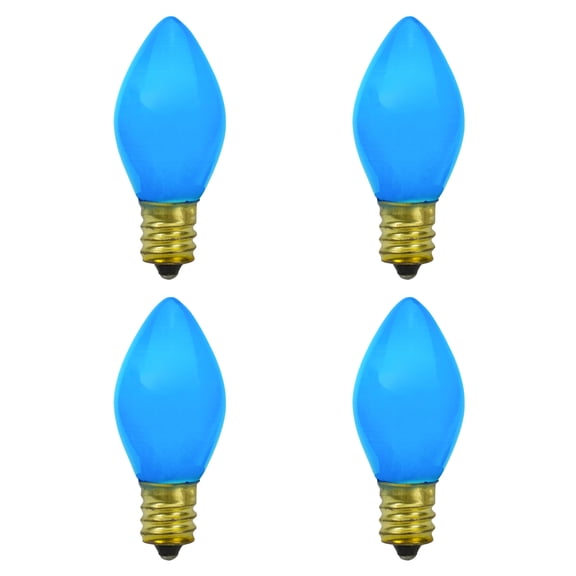 Northlight C7 Opaque Christmas Replacement Bulbs - Blue - 4ct