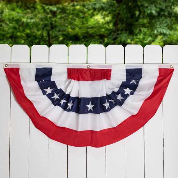 Northlight Large Patriotic Bunting Flag - 48" x 24"