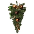 thumbnail image 1 of Northlight Pine Foliage with Ornaments Artificial Christmas Teardrop Swag - 30" - Unlit, 1 of 4