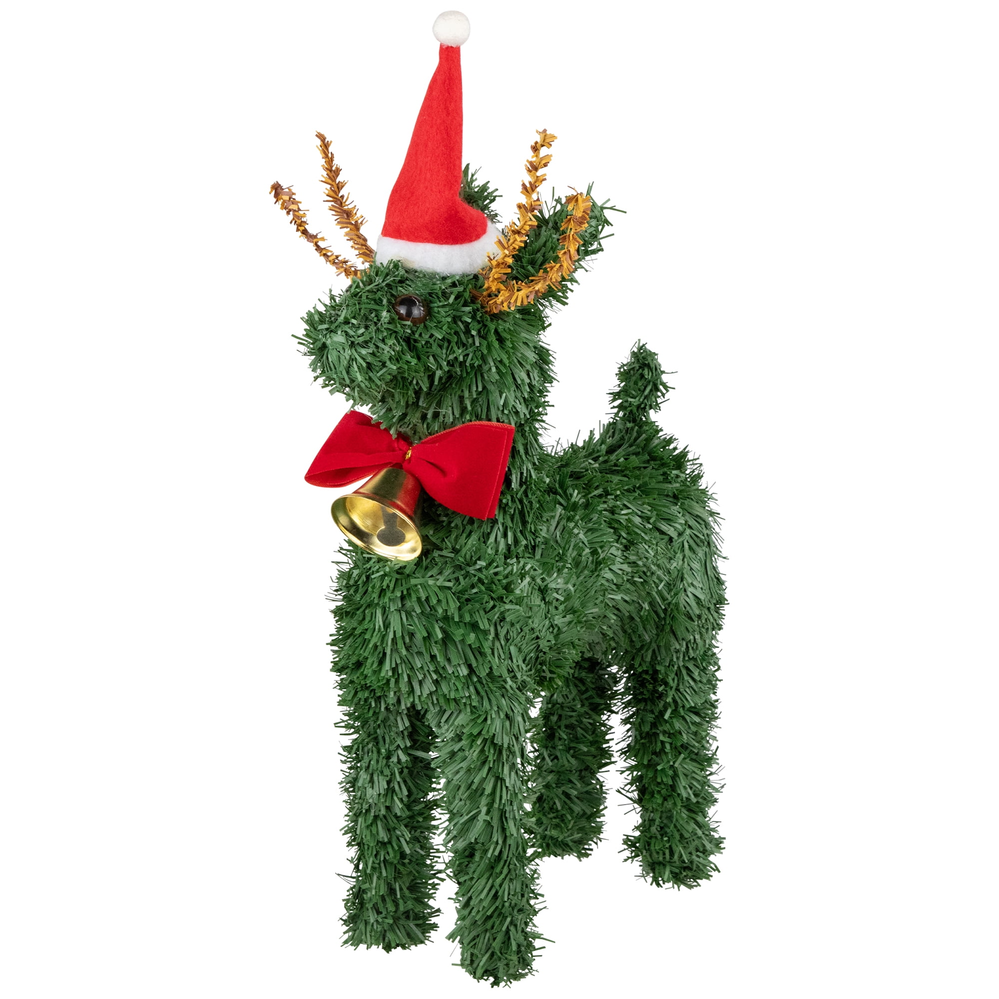 Northlight Pine Reindeer with Bell Artificial Christmas Decoration - 12"