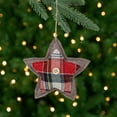 thumbnail image 1 of Northlight Plaid Star Shaped Plush Christmas Ornament - 4.5" - Multicolor, 1 of 5