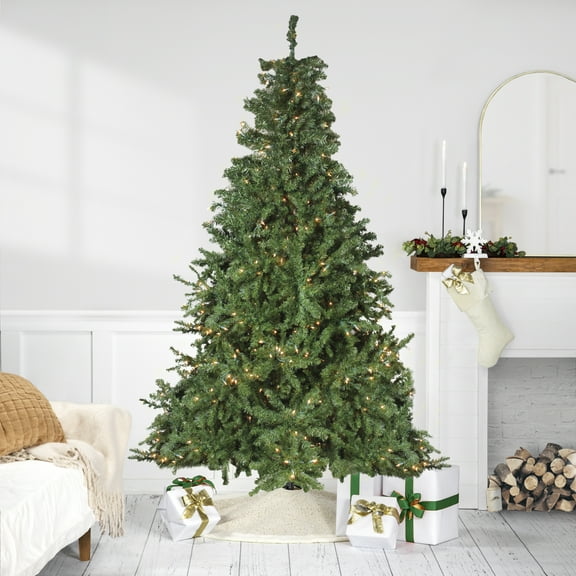 Northlight Pre-Lit Two-Tone Canadian Pine Artificial Christmas Tree - 12' - Warm White Lights