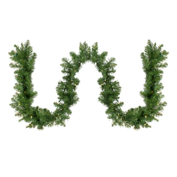 Northlight Pre-Lit Buffalo Fir Christmas Commercial Garland - 50' x 8" - Warm White LED Lights