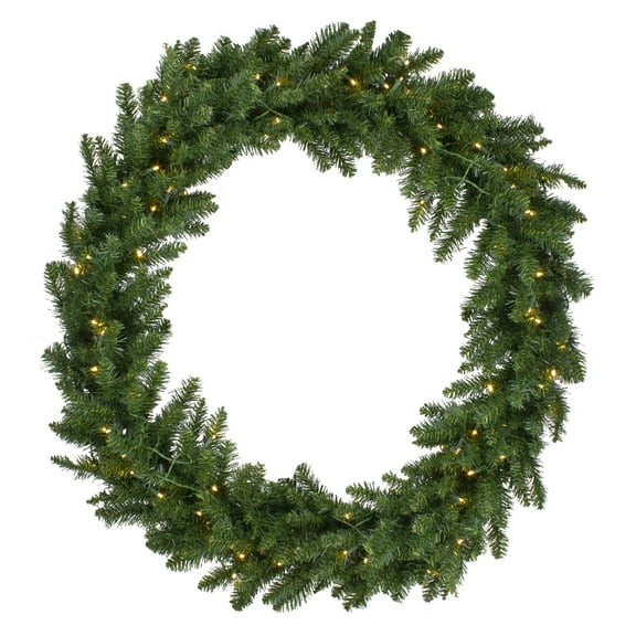 Northlight Pre-Lit Buffalo Fir Commercial Artificial Christmas Wreath - 5' - Warm White LED Lights