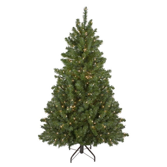 Northlight Clear Prelit Incandescent Green Full Canadian Pine Artificial Christmas Tree, 6'