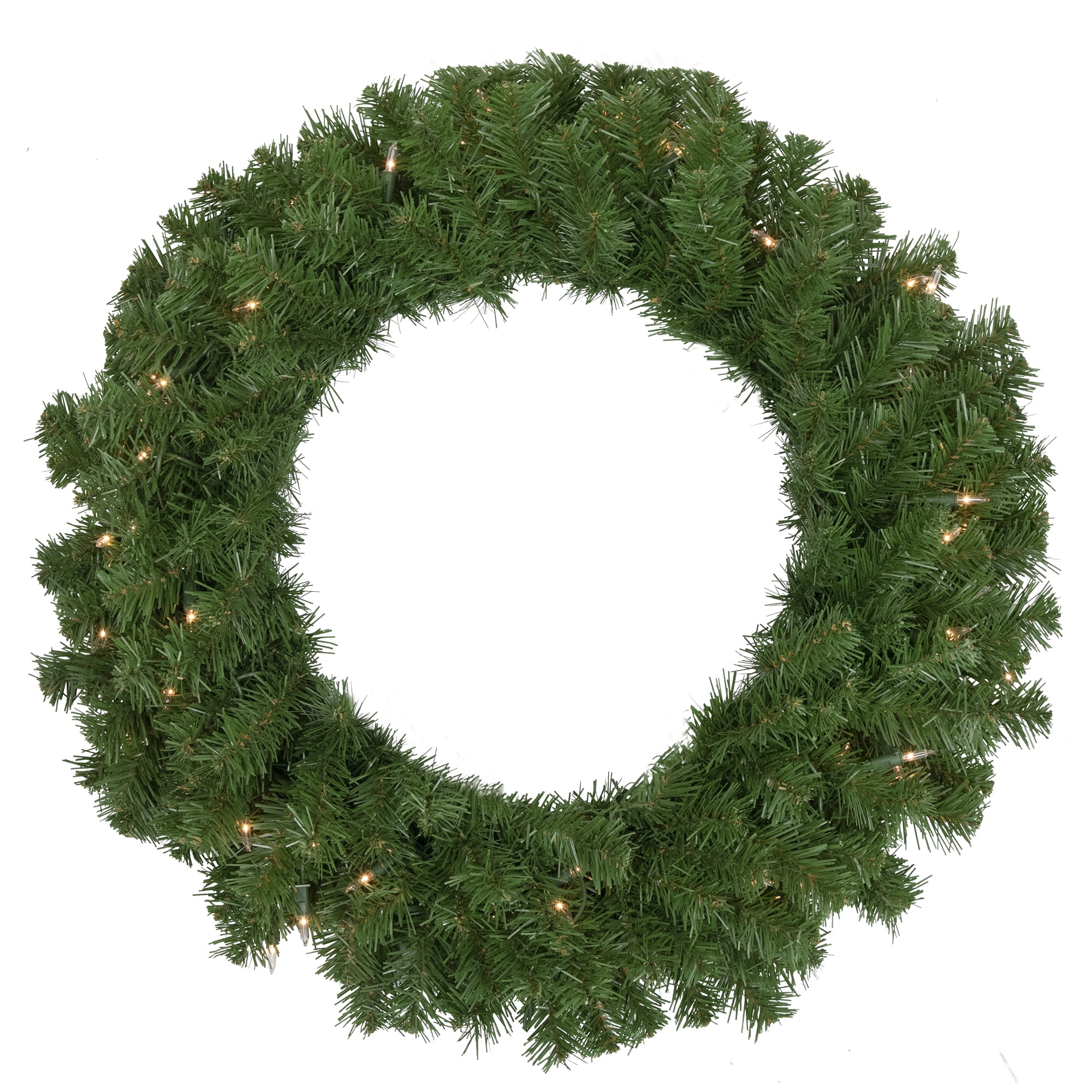 Northlight Pre-Lit Deluxe Dorchester Pine Artificial Christmas Wreath with Clear Lights